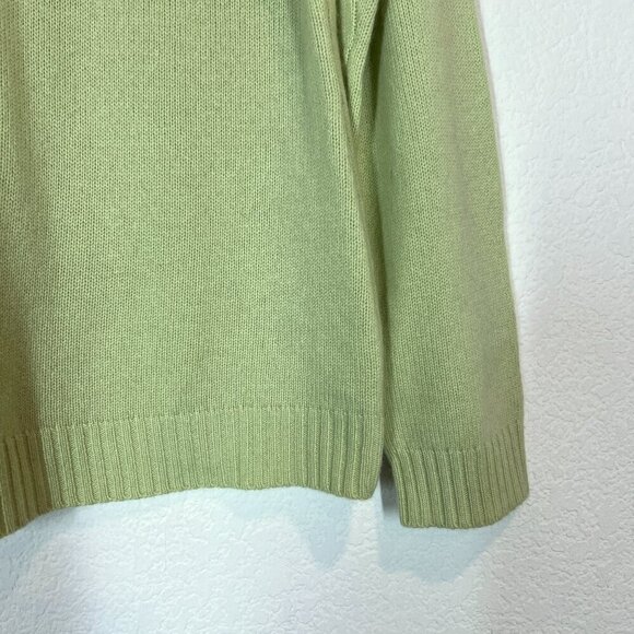 Tommy Bahama Cashmere Sweater Green Zip Medium - Picture 4 of 9